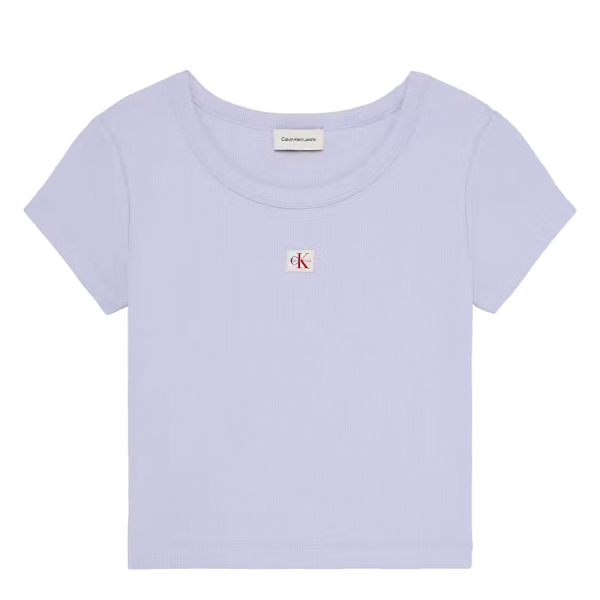 Calvin Klein T-shirts hauts et polos Bleu - T-shirt bb ctel avec logo tiss - XS - Ref 36 €